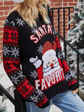 Woochic pull de Noël du Père paillettes col en rond broderie