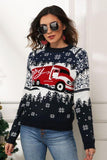 Woochic pull de Noël jacquard flocon de neige couture bleu marine 1 S