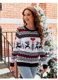 Woochic pull de Noël jacquard motif d' élan