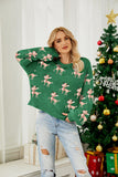 Woochic pull de Noël manches lanternes motif faon