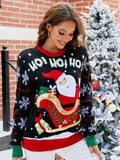 Woochic pull de Noël motif 3D du Père Noël broderie