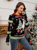 Woochic pull de Noël motif alpaga jacquard