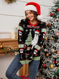 Woochic pull de Noël motif alpaga jacquard