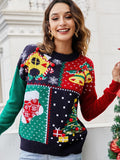 Woochic pull de Noël motif cloches et petits flocons de neige