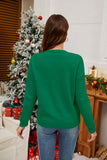 Woochic pull de Noël motif de béquille et d’un nœud brodé sequins scintillants