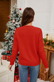 Woochic pull de Noël motif de béquille et d’un nœud brodé sequins scintillants