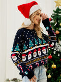 Woochic pull de Noël motif de sapin et de bonhomme de neige