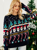 Woochic pull de Noël motif de sapin et de bonhomme de neige
