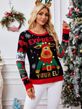 Woochic pull de Noël renne brodé boule de poil paillettes scintillantes