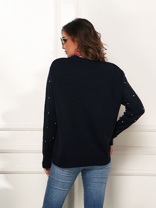 Woochic pull de Noël tricoté motif pingouin