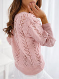 Woochic pull épaule tombante v-cou manches longues femme casual