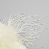 Woochic robe à plumes cintrée manches à plumes