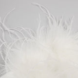 Woochic robe à plumes tricotée col bateau tulle dos nu