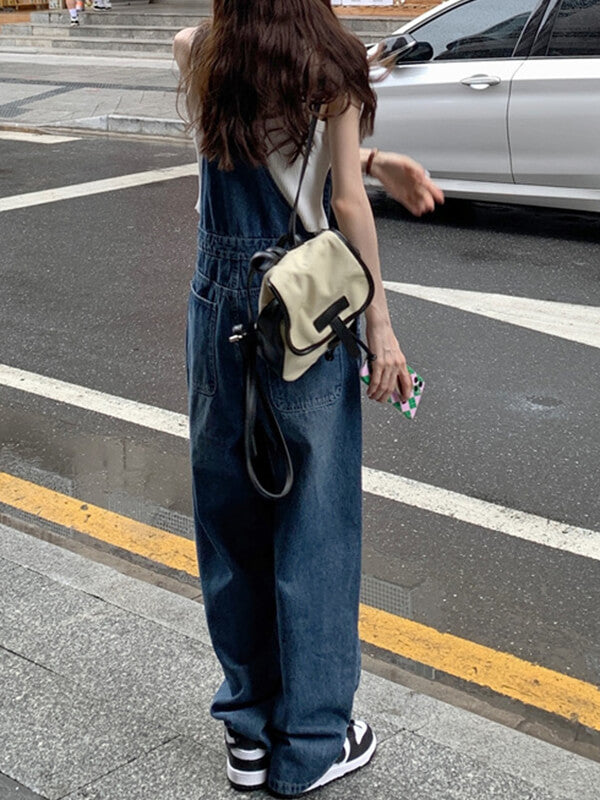 Woochic  salopette en jean avec poches femme mode