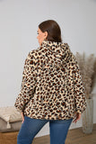 Woochic veste grande taille femme à capuche imprimé polaire