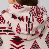 Woochic veste grande taille femme à capuche imprimé polaire
