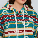 Woochic veste grande taille femme à capuche imprimé polaire