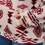 Woochic veste grande taille femme à capuche imprimé polaire