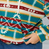 Woochic veste grande taille femme à capuche imprimé polaire
