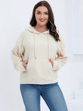 Woochic veste grande taille femme à capuche molleton polaire Blanchâtre 1XL