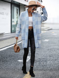 Woochic veste pour femmes cardigan à carreaux couleur contrasté