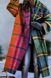 Woochic veste pour femmes col revers en tweed à carreaux Multicolor S
