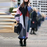 Woochic veste pour femmes en tweed col revers color-block