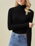 Woochic vêtement d'intérieur unicolore col montant manches longues femme Noir S