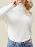 Woochic vêtement d'intérieur unicolore col montant manches longues femme Blanche S