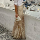 Woochic jupe cocktail paillettes scintillantes couture plissée