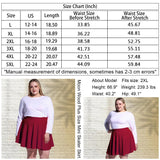 Woochic Jupe Plissée Rétro Évasée Haute Taille Élastique pour Femme