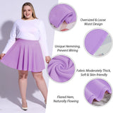 Woochic Jupe Plissée Rétro Évasée Haute Taille Élastique pour Femme