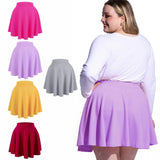Woochic Jupe Plissée Rétro Évasée Haute Taille Élastique pour Femme