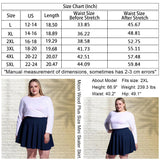 Woochic Jupe Plissée Rétro Évasée Haute Taille Élastique pour Femme