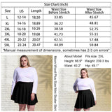 Woochic Jupe Plissée Rétro Évasée Haute Taille Élastique pour Femme