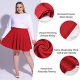 Woochic Jupe Plissée Rétro Évasée Haute Taille Élastique pour Femme