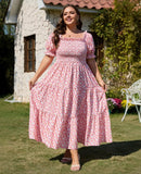 Woochic Robe d'été femme boho Longue fluide et chic avec pompons