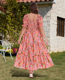 Woochic Robe d'été femme boho Longue fluide et chic avec pompons