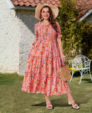 Woochic Robe d'été femme boho Longue fluide et chic avec pompons