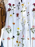 Woochic blouses imprimé à fleurie boho boutonnage avec poches col chemise femme élégant