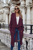 Woochic cardigan sweater with straight collar and batwing sleeves