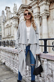 Woochic cardigan sweater with straight collar and batwing sleeves