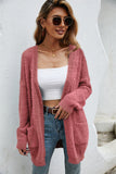 Woochic sweater cardigan straight collar long sleeves crochet cutout