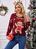 Woochic pull de Noël bonhomme en pain d'épices   