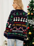 Woochic pull de Noël col rond paillettes motif sapin de Noël   