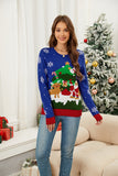 Woochic pull de Noël du Père Noël jacquard, bleu   