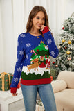 Woochic pull de Noël du Père Noël jacquard, bleu   