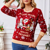 Woochic pull de Noël du père flocon de neige, rouge   