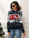 Woochic pull de Noël jacquard flocon de neige couture   