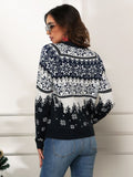 Woochic pull de Noël jacquard flocon de neige couture   